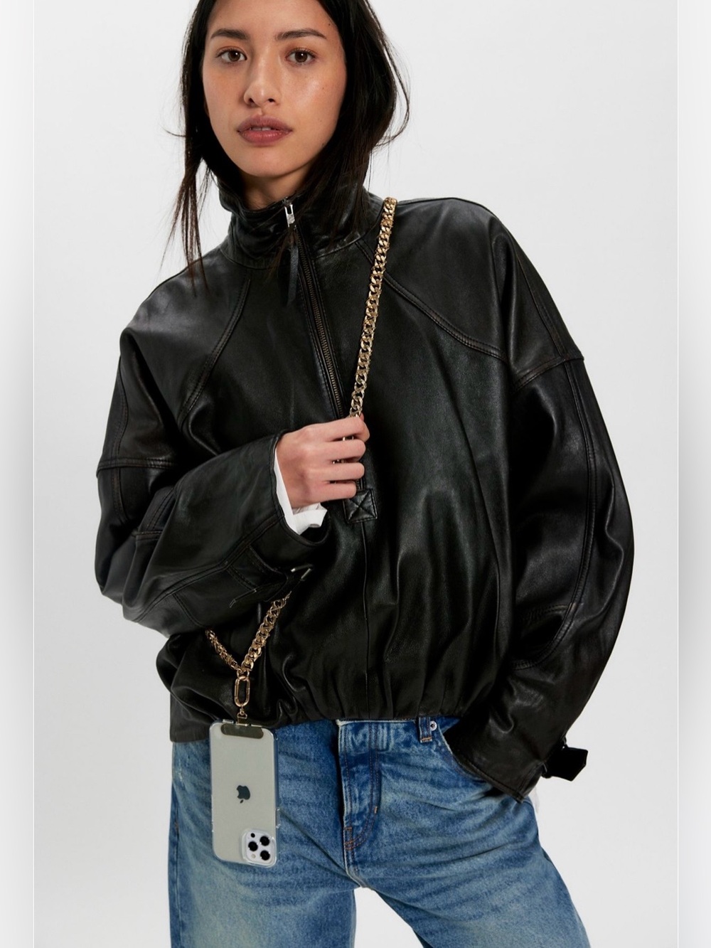 free people chunky chain crossbody